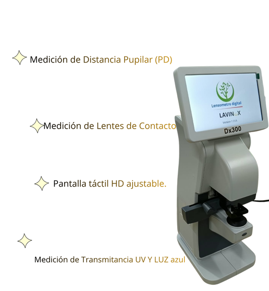Lensometro digital Dx300 Medición UV ,LUZ azul revisa lente contacto equipo profecional para las opticas