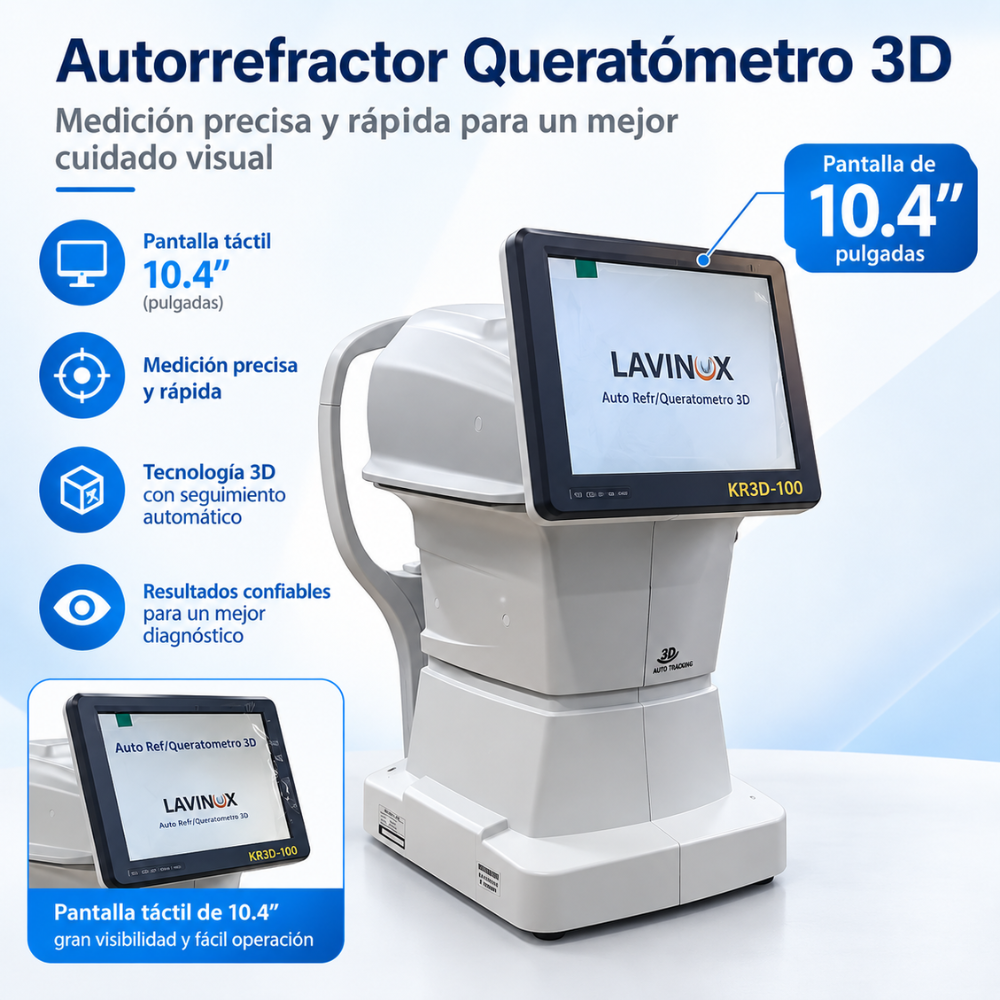 Autorrefractometro con queratometro seguimiento de 3D enfoque automatico movimiento con pantalla equipo optico