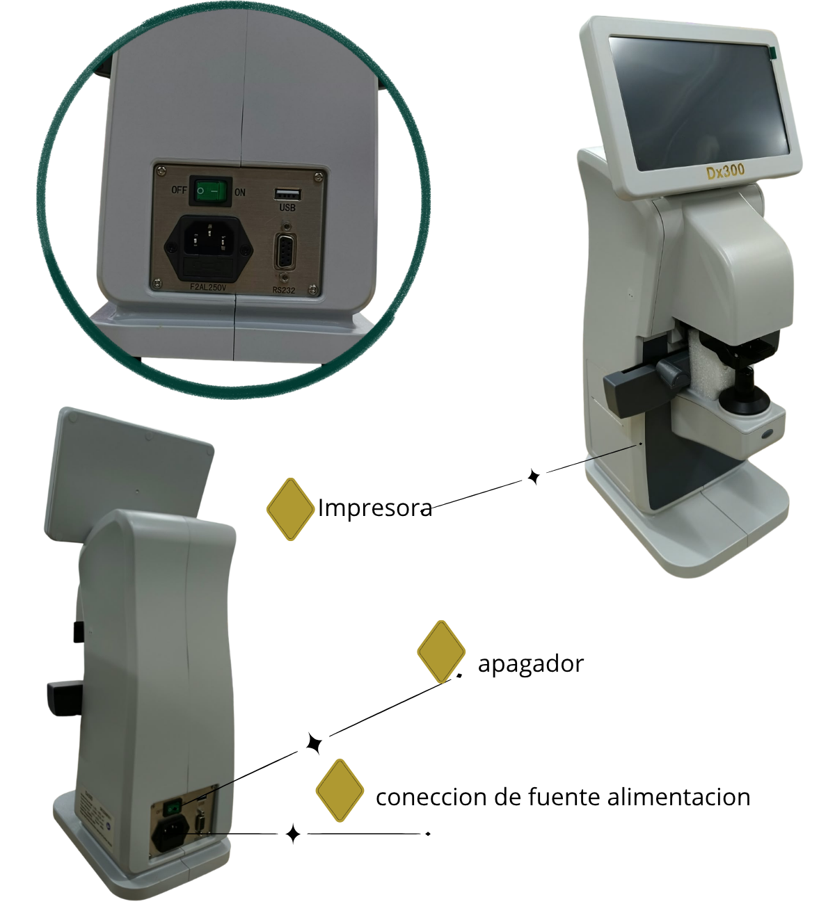 Lensometro digital Dx300 Medición UV ,LUZ azul revisa lente contacto equipo profecional para las opticas