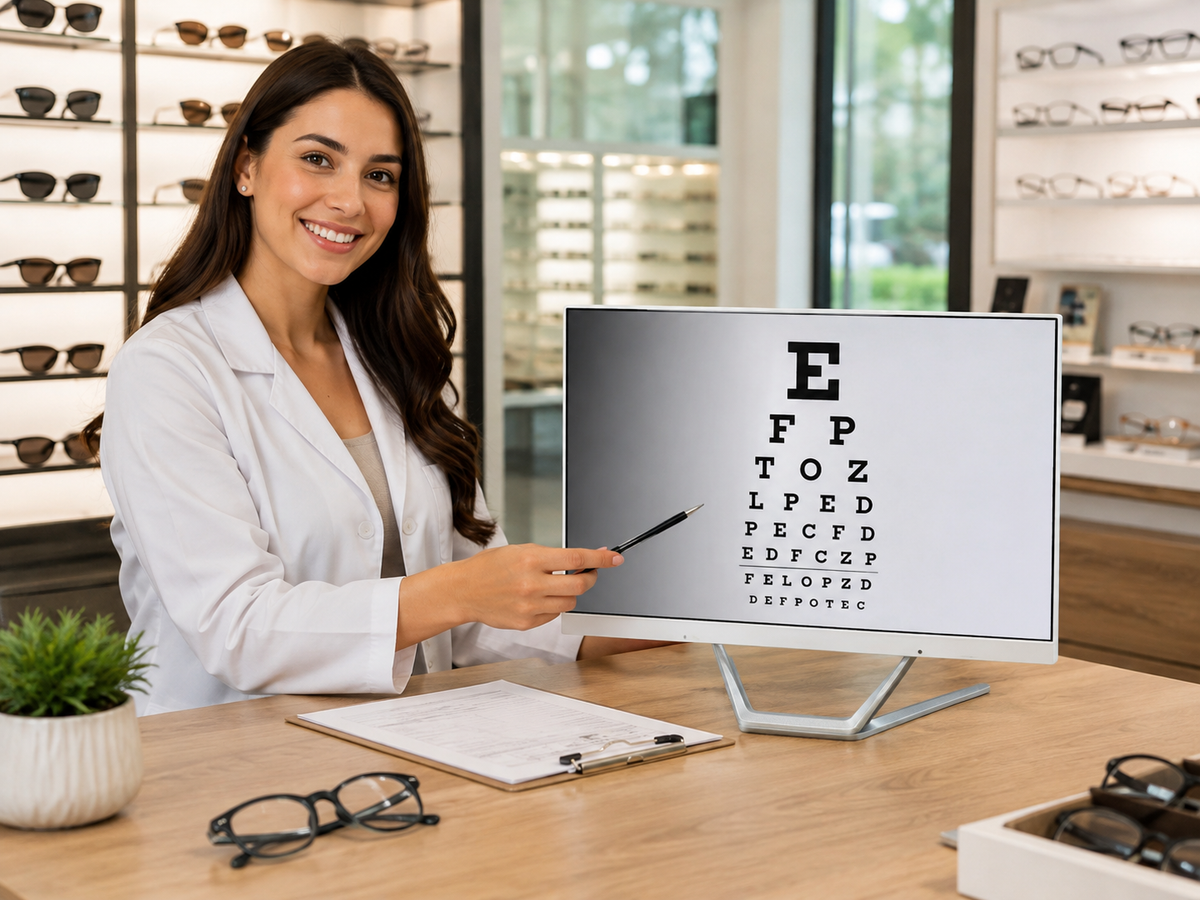 Optotipo Digital Profesional Doble Modo Horizontal / Vertical para Consultorio y las opticas