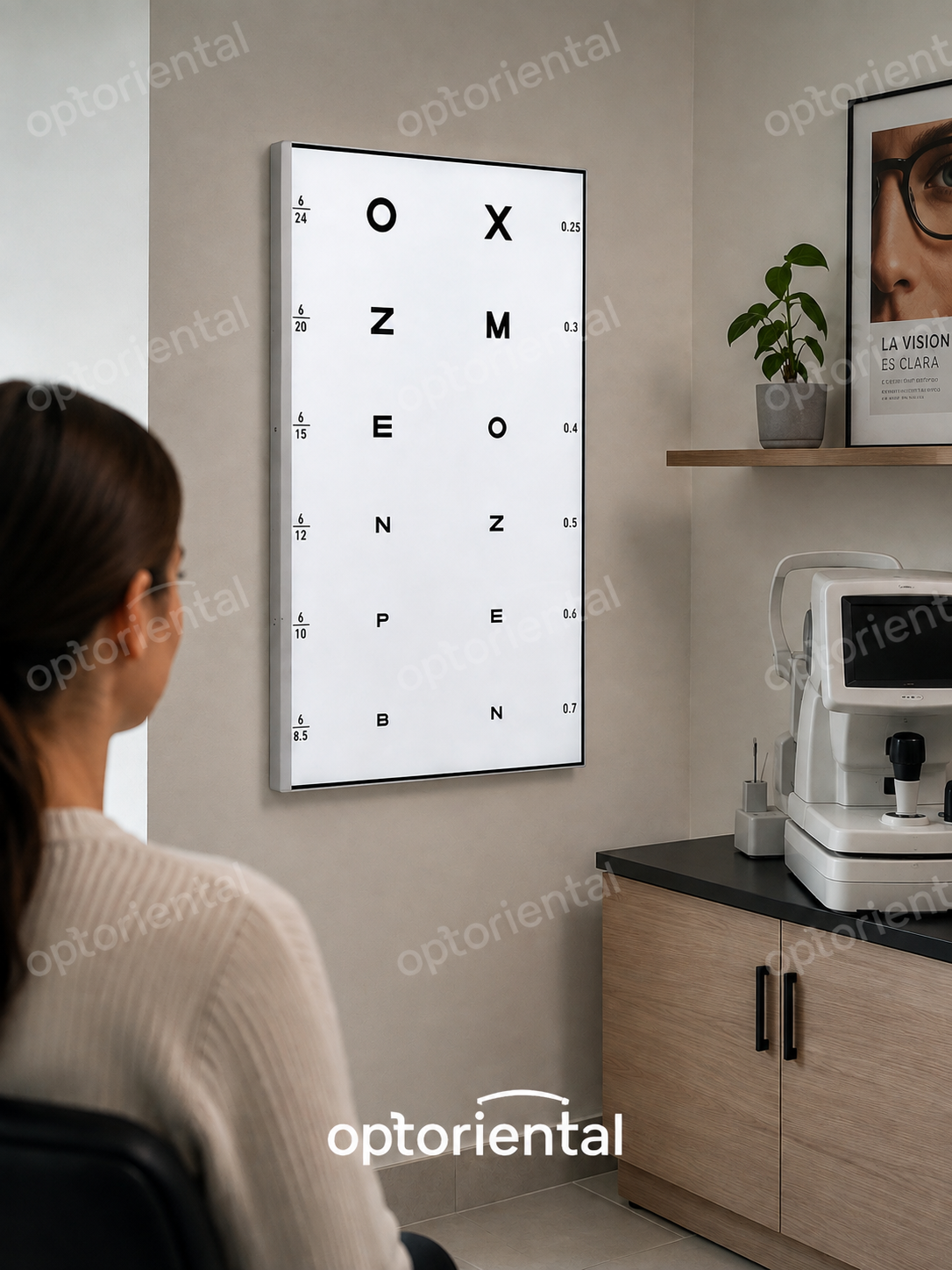 Optotipo Digital Profesional Doble Modo Horizontal / Vertical para Consultorio y las opticas