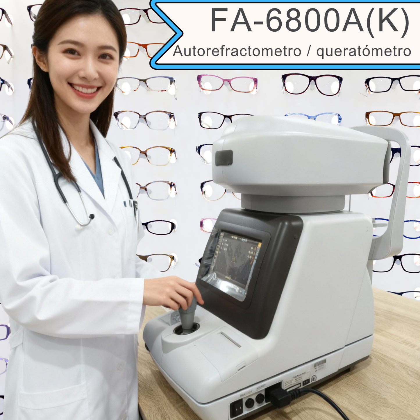 Autorefractometro con queratometro examen para vista,uso para optometrista,profesional para las opticas