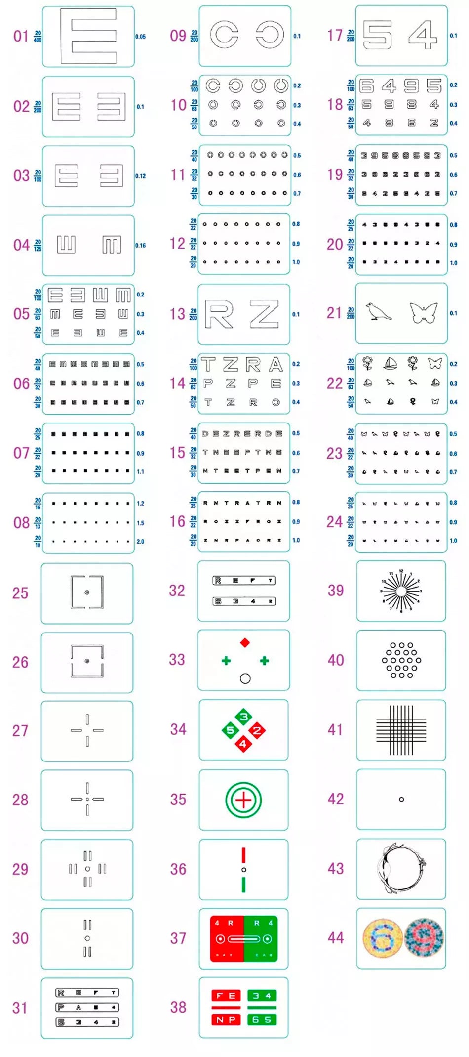 PANTALLA OPTOTIPOS DE 19 PULGADAS / MODELO VC-5